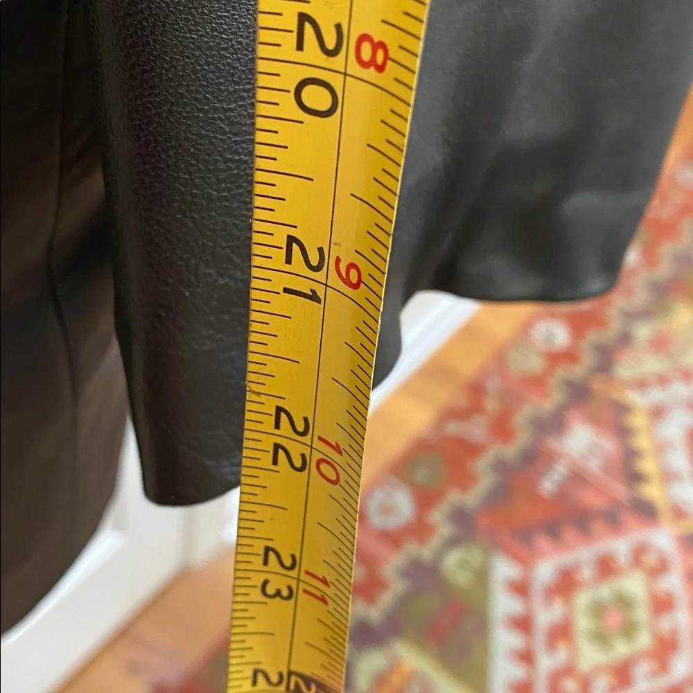 Jones New York Black Leather Sport Coat